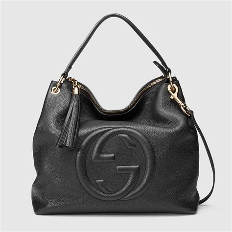 borsa nera a spalla gucci con logo dsul davanti grande|Gucci Borsa a Spalla Con Placca Logo .